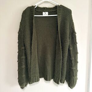 Betsey's Boutique Green Bubble Cardigan OS